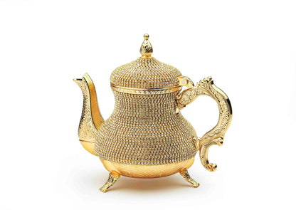 Pitcher with Stand Stoned Gold / Silver