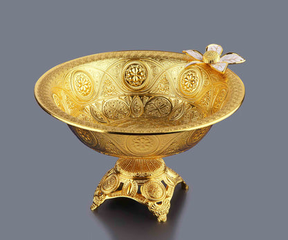 Serving Bowl with Stand Gold / Silver