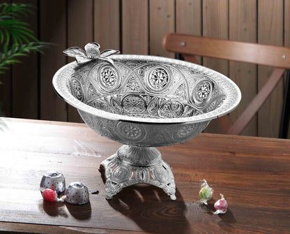 Serving Bowl with Stand Gold / Silver