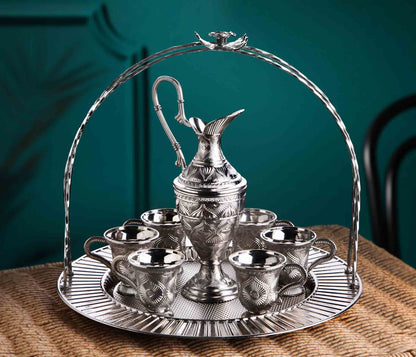 8 pcs. Zamzam Set with Tray Gold / Silver