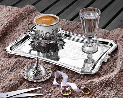 Single Coffee Serving Set Gold / Silver